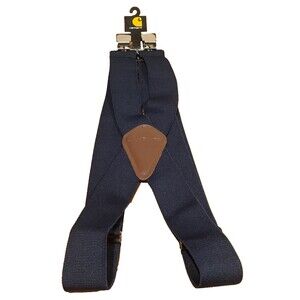 Carhartt Navy Blue Suspenders Braces Adjustable Outdoor Workwear OS NEW